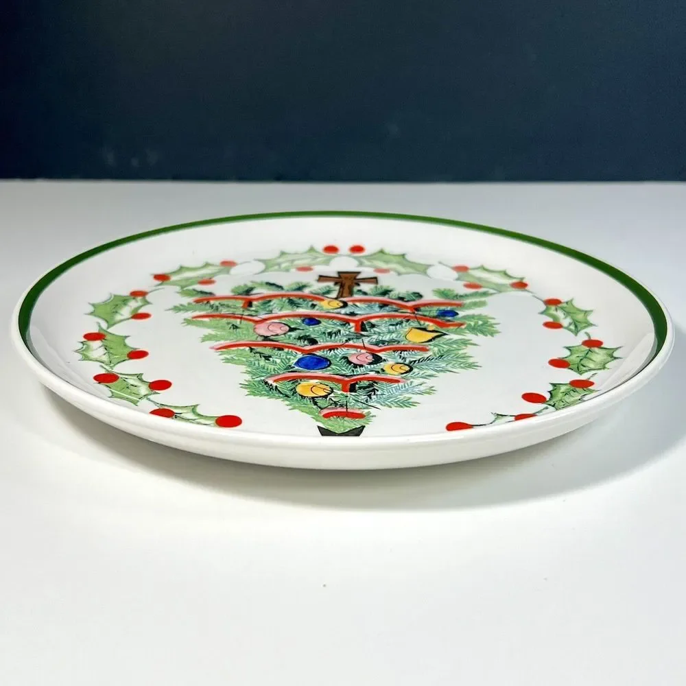 Vintage 1950's Geo Z.‎ Lefton Christmas Tree Plate 8